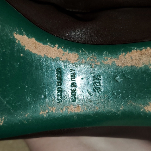 Ramirez Brown Italian Leather Ballet Flats size 38 1/2 - Picture 6 of 12